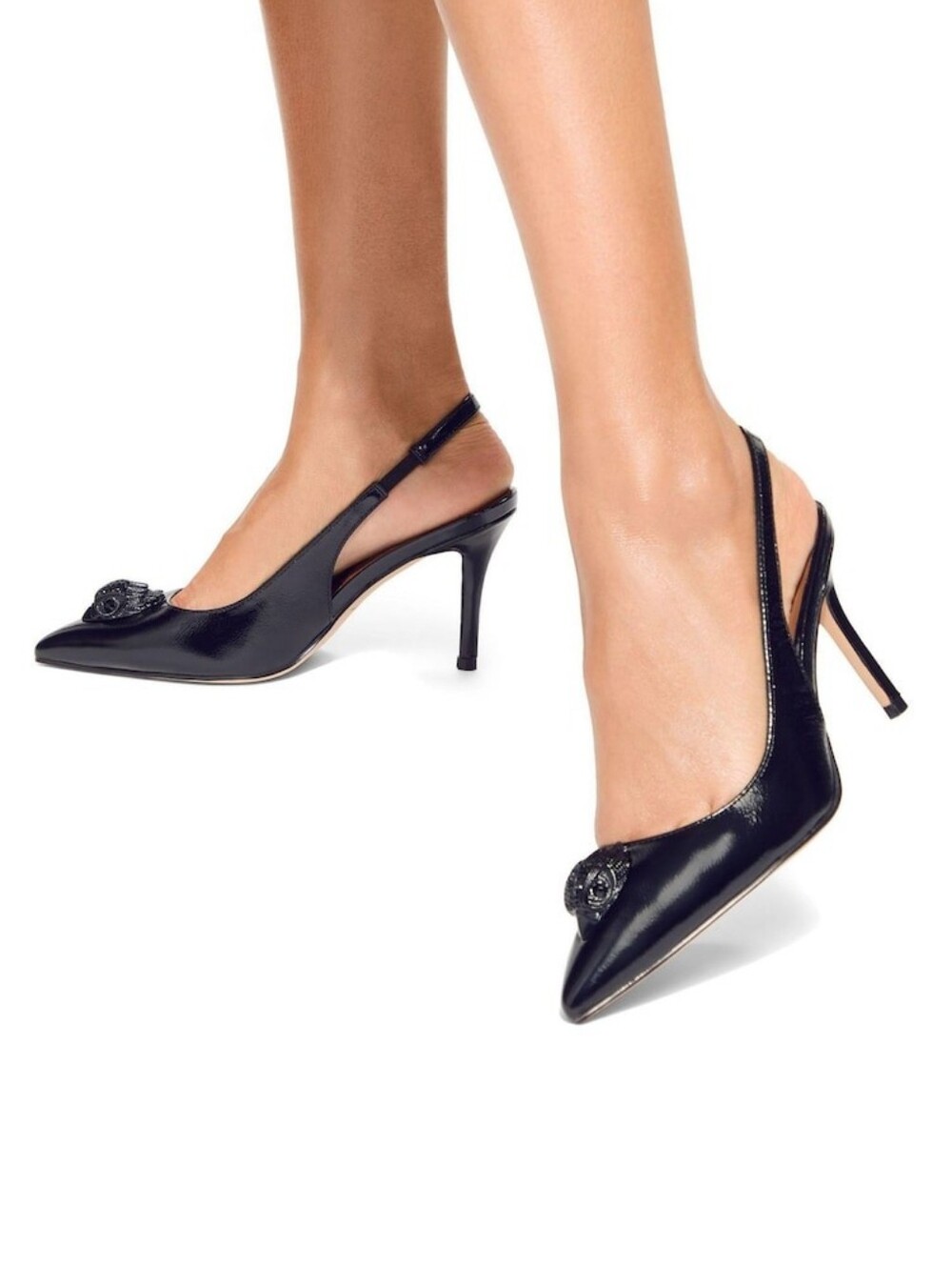 Kurt Geiger London Belgravia Drench Slingback Heels US 6 Crystal Eagle Gothic